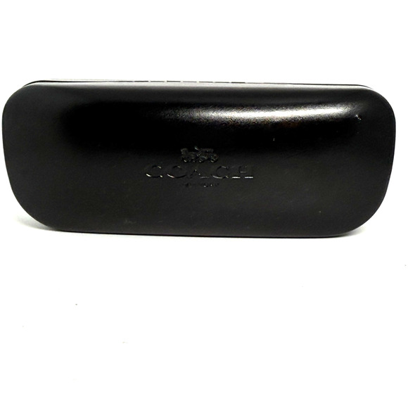 Coach Eyeglass Case New Authentic Black Clamshell w/cloth - Picture 1 of 2